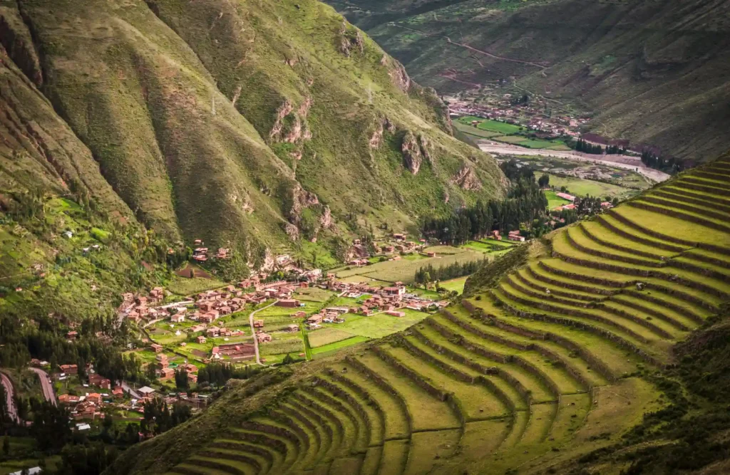 A partial look of the Sacred Valley from Pisaq archaeological park's lookout