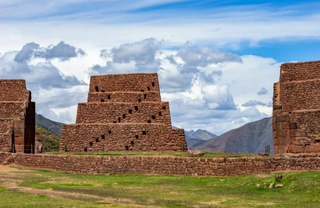 Several multilevel buildings in the ancient Wari town, Pikillacta.