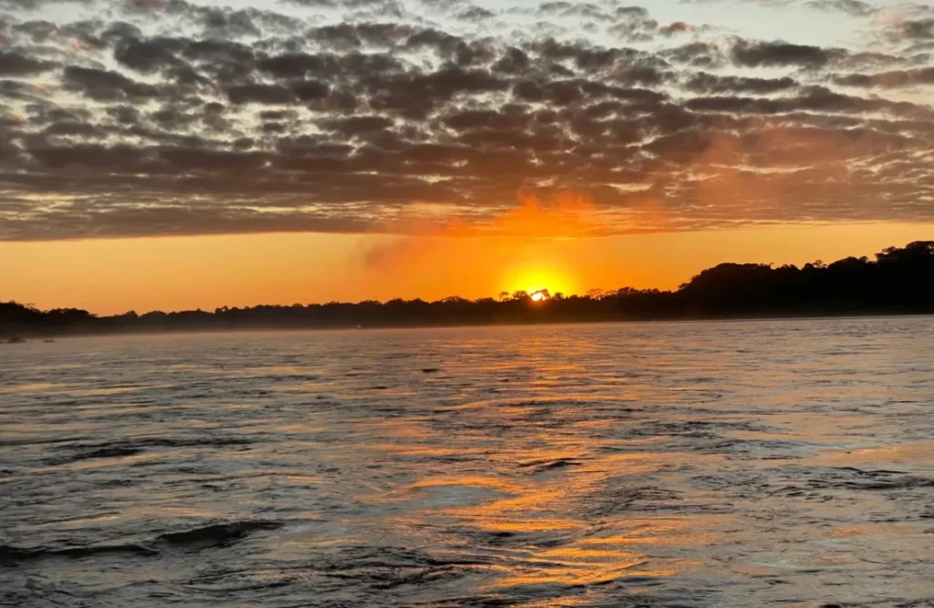 Peru Tambopata national reserve offers unique sunsets each day of the year!