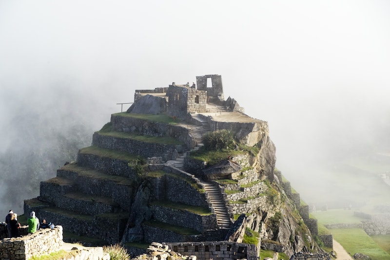 The intihuatana's section in Machu Picchu.