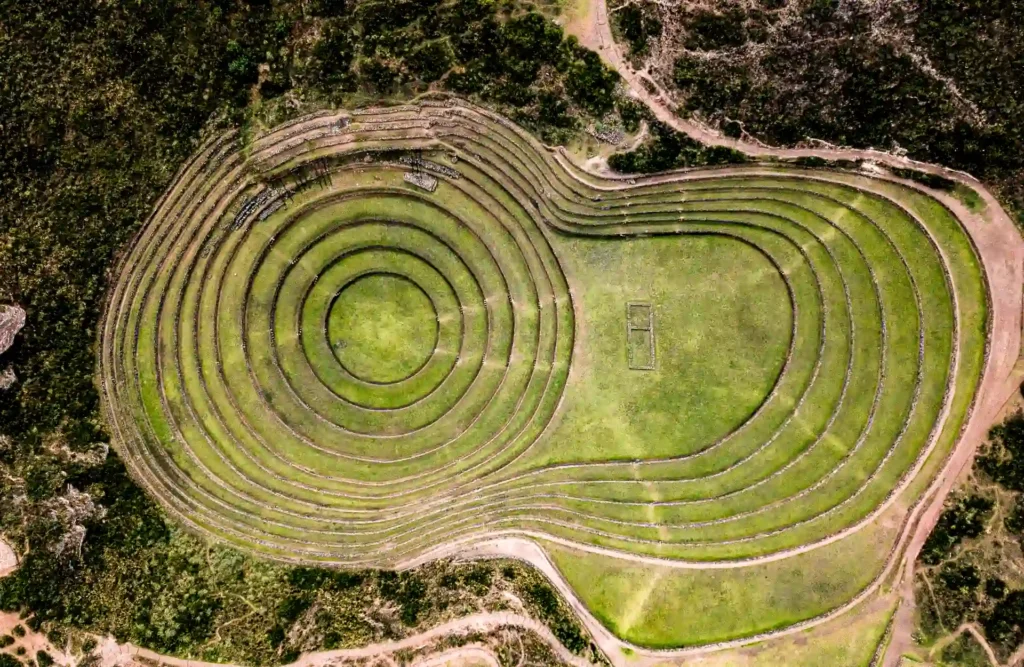 A picture of Moray's round agricultural terraces