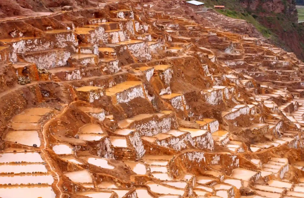 Maras salt ponds after being collected.