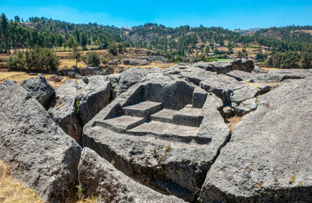 Several carvings are found atop the complex's structure.