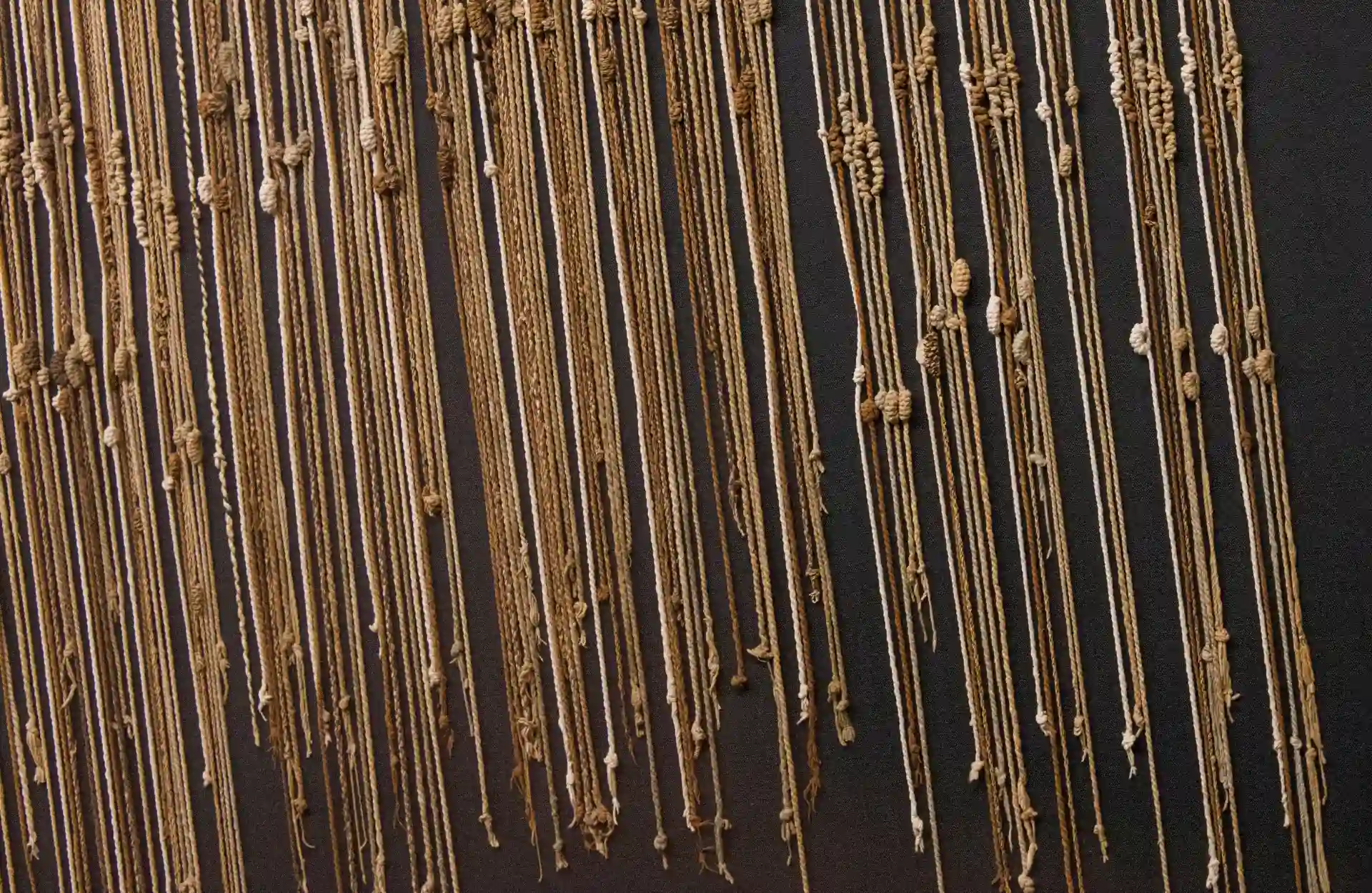 Inca's society accounting depended heavily in the management of these series of cords called "quipus".